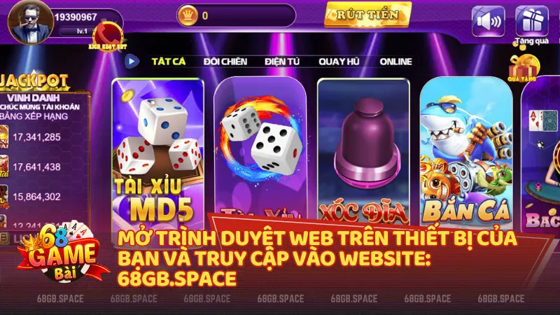 Các bước đăng nhập 68 Game Bài qua trang ericdebruijn.com