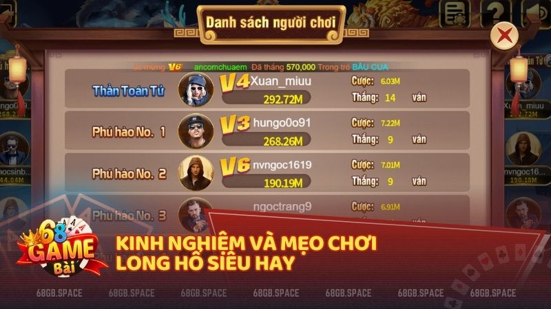 Kinh nghiệm và mẹo chơi Long Hổ siêu hay
