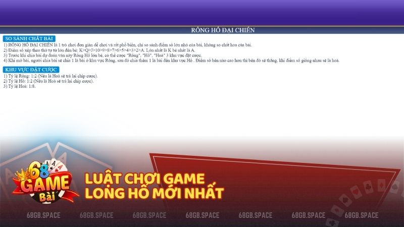 Luật chơi game Long Hổ mới nhất