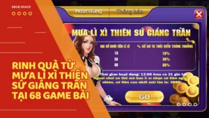 Mưa lì xì thiên sứ giáng trần là sự kiện đơn giản dễ chơi và dễ trúng thưởng dành cho mọi người chơi tại 68 game bài